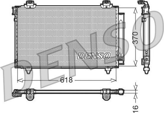 Denso DCN50012 - Конденсатор, кондиціонер autocars.com.ua