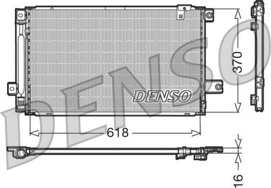 Denso DCN50013 - Конденсатор, кондиціонер autocars.com.ua