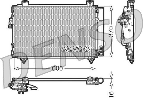 Denso DCN50014 - Конденсатор кондиционера avtokuzovplus.com.ua