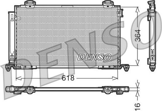 Denso DCN50015 - Конденсатор кондиционера avtokuzovplus.com.ua