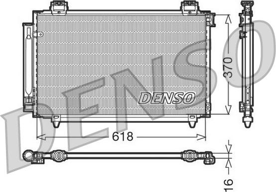 Denso DCN50016 - Конденсатор, кондиціонер autocars.com.ua