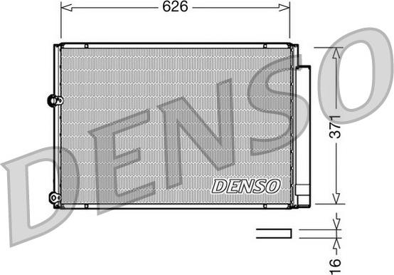 Denso DCN50018 - Конденсатор, кондиціонер autocars.com.ua