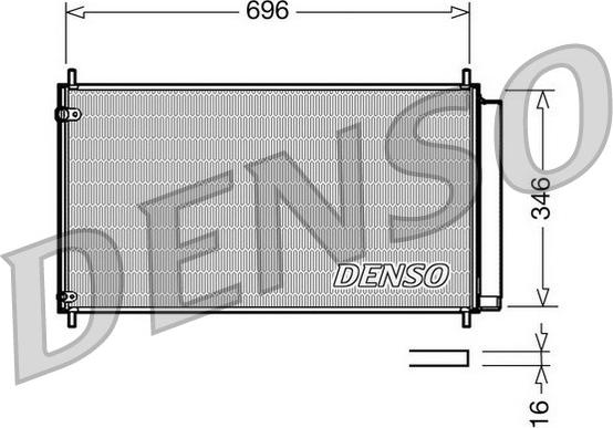 Denso DCN50022 - Конденсатор, кондиціонер autocars.com.ua