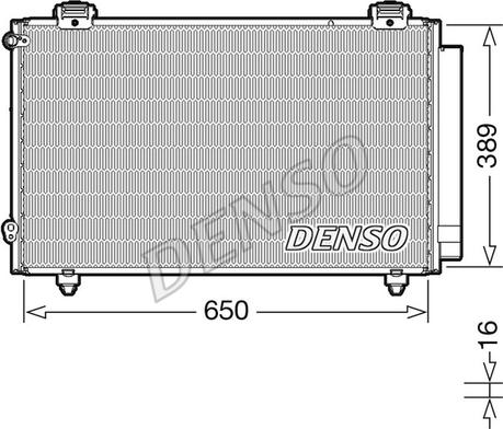 Denso DCN50023 - Конденсатор кондиционера avtokuzovplus.com.ua