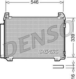 Denso DCN50025 - Конденсатор, кондиціонер autocars.com.ua