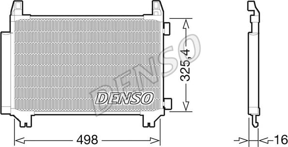 Denso DCN50028 - Конденсатор, кондиціонер autocars.com.ua