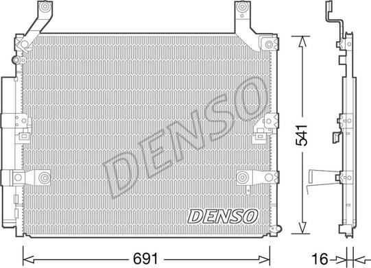 Denso DCN50032 - Конденсатор, кондиціонер autocars.com.ua