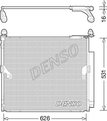 Denso DCN50038 - Конденсатор, кондиціонер autocars.com.ua