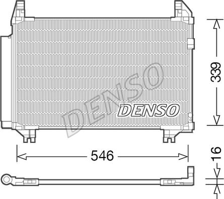 Denso DCN50039 - Конденсатор, кондиціонер autocars.com.ua