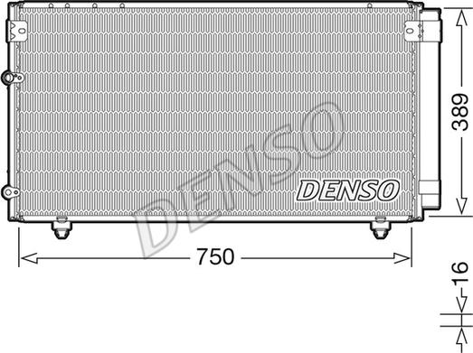 Denso DCN50042 - Конденсатор кондиционера avtokuzovplus.com.ua