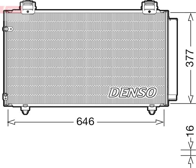 Denso DCN50043 - Конденсатор, кондиціонер autocars.com.ua