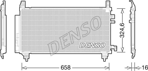 Denso DCN50046 - Конденсатор, кондиціонер autocars.com.ua