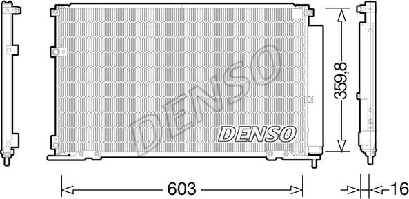 Denso DCN50047 - Конденсатор, кондиціонер autocars.com.ua