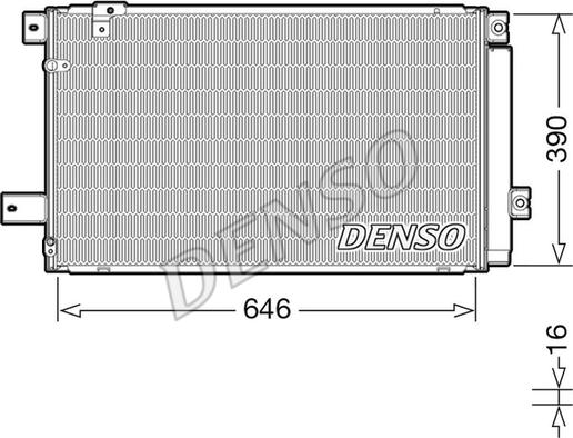 Denso DCN50049 - Конденсатор, кондиціонер autocars.com.ua