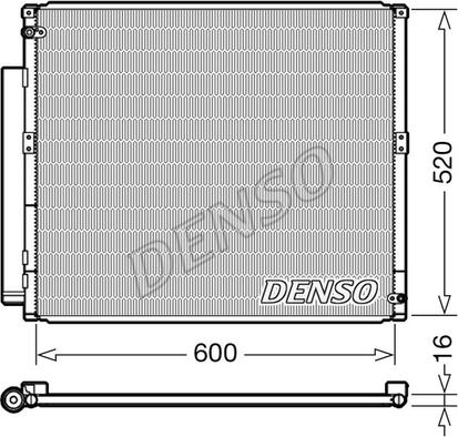 Denso DCN50051 - Конденсатор, кондиціонер autocars.com.ua