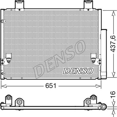 Denso DCN50057 - Конденсатор, кондиціонер autocars.com.ua