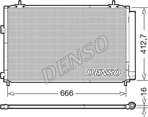 Denso DCN50059 - Конденсатор, кондиціонер autocars.com.ua