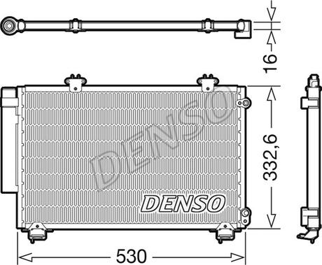 Denso DCN50060 - Конденсатор, кондиціонер autocars.com.ua