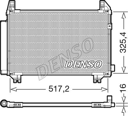 Denso DCN50107 - Конденсатор, кондиціонер autocars.com.ua