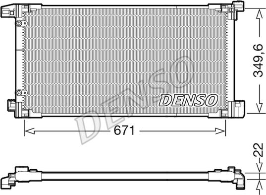 Denso DCN50114 - Конденсатор, кондиціонер autocars.com.ua