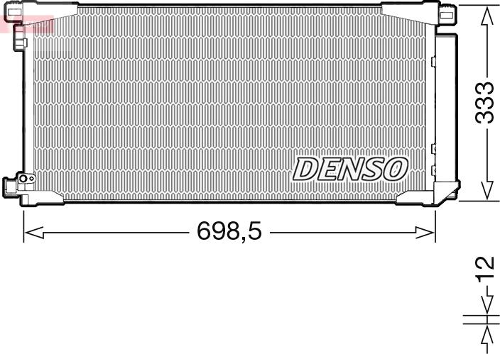 Denso DCN50115 - Конденсатор, кондиціонер autocars.com.ua