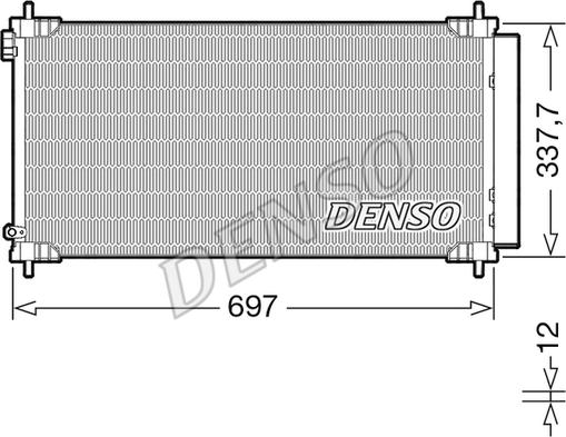 Denso DCN50120 - Конденсатор, кондиціонер autocars.com.ua