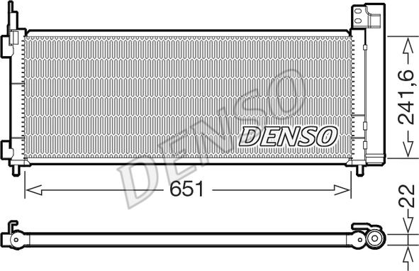 Denso DCN50123 - Конденсатор, кондиціонер autocars.com.ua