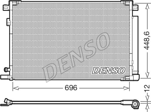 Denso DCN50128 - Конденсатор, кондиціонер autocars.com.ua