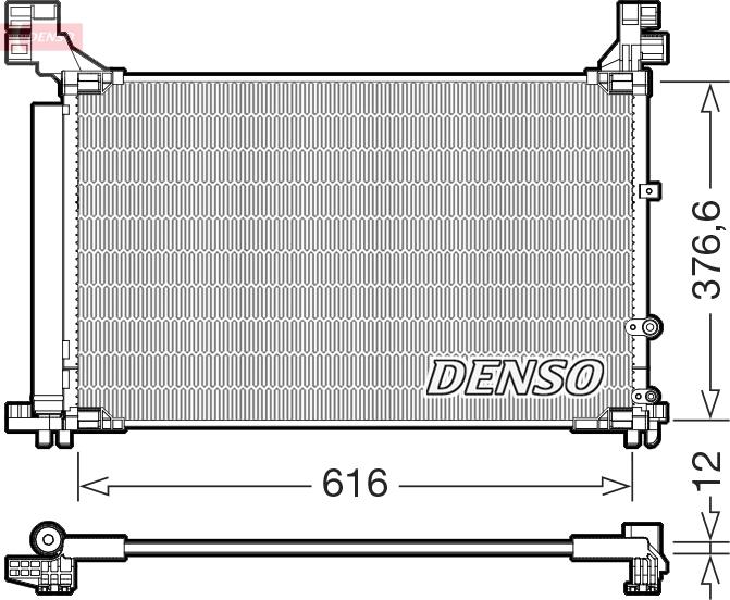 Denso DCN50133 - Конденсатор, кондиціонер autocars.com.ua