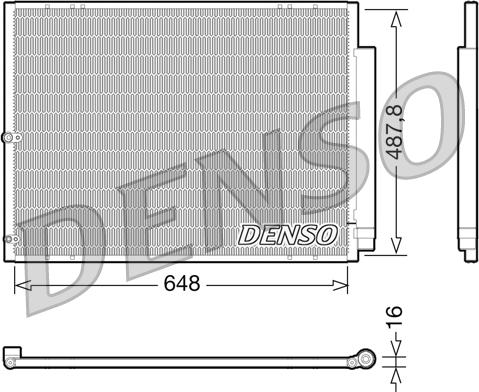 Denso DCN51001 - Конденсатор, кондиціонер autocars.com.ua