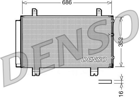 Denso DCN51002 - Конденсатор, кондиціонер autocars.com.ua