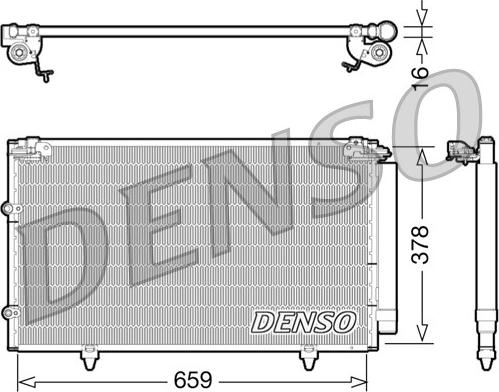 Denso DCN51003 - Конденсатор, кондиціонер autocars.com.ua