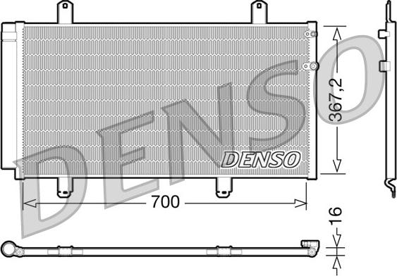 Denso DCN51004 - Конденсатор кондиционера avtokuzovplus.com.ua