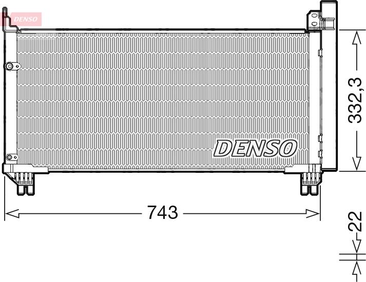 Denso DCN51014 - Конденсатор, кондиціонер autocars.com.ua