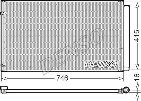 Denso DCN51017 - Конденсатор, кондиціонер autocars.com.ua