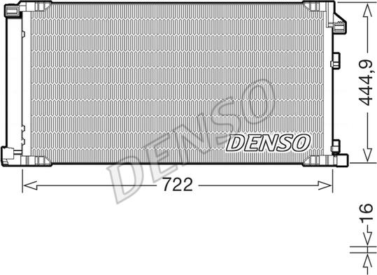 Denso DCN51019 - Конденсатор, кондиціонер autocars.com.ua