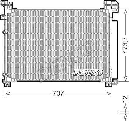 Denso DCN51020 - Конденсатор, кондиціонер autocars.com.ua