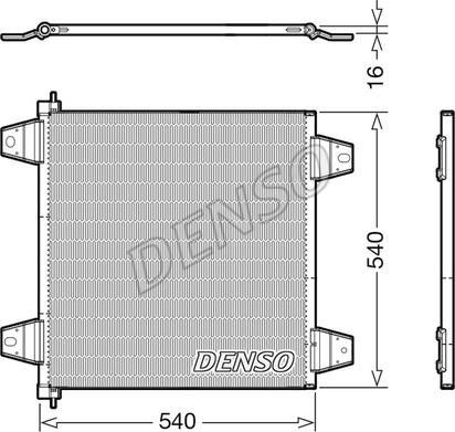 Denso DCN99065 - Конденсатор, кондиціонер autocars.com.ua