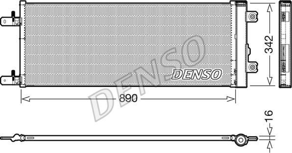 Denso DCN99071 - Конденсатор, кондиціонер autocars.com.ua