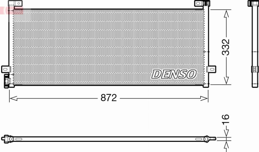 Denso DCN99072 - Конденсатор, кондиціонер autocars.com.ua