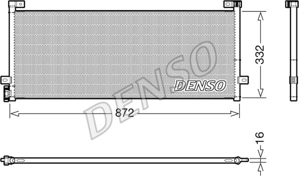 Denso DCN99072 - Конденсатор, кондиціонер autocars.com.ua