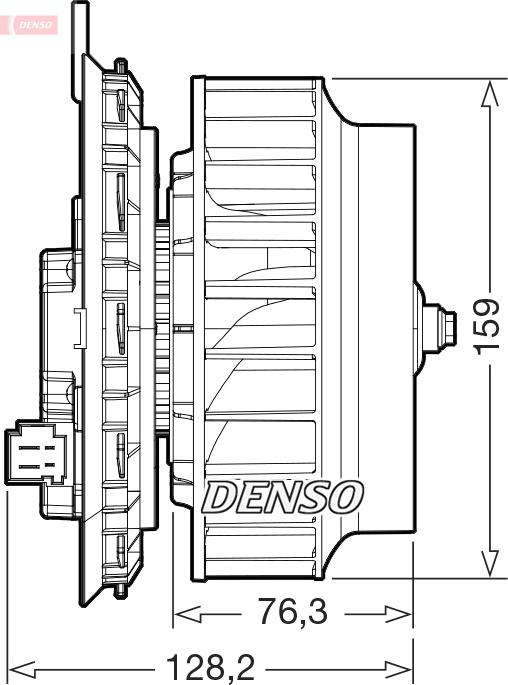 Denso DEA17016 - Вентилятор салону autocars.com.ua