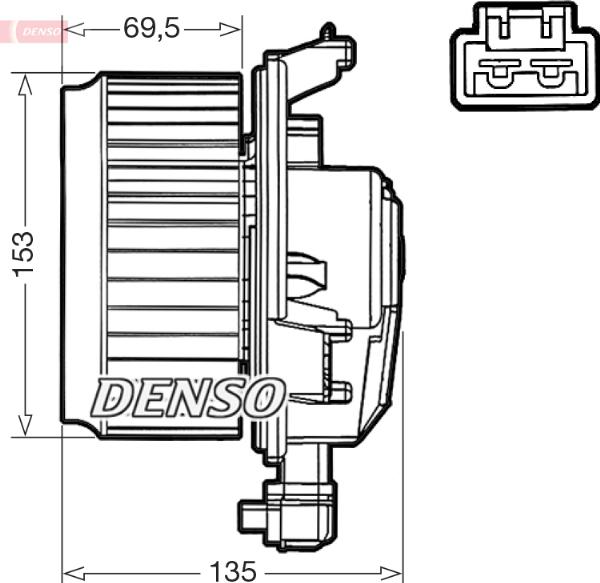 Denso DEA50000 - Вентилятор салону autocars.com.ua