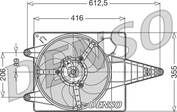 Denso DER01004 - Вентилятор, охлаждение двигателя avtokuzovplus.com.ua