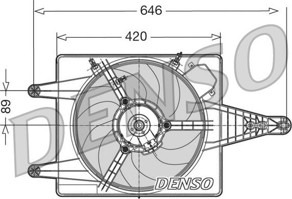 Denso DER01010 - Вентилятор, охлаждение двигателя avtokuzovplus.com.ua