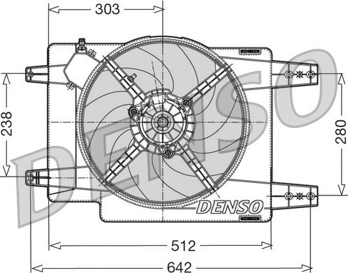 Denso DER01011 - Вентилятор, охлаждение двигателя autodnr.net