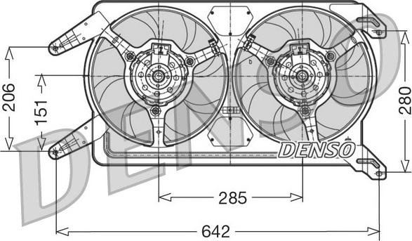 Denso DER01012 - Вентилятор, охлаждение двигателя autodnr.net