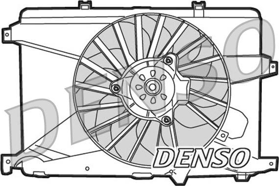 Denso DER01014 - Вентилятор, охлаждение двигателя avtokuzovplus.com.ua