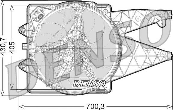 Denso DER01020 - Вентилятор, охлаждение двигателя autodnr.net