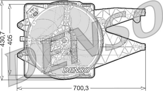 Denso DER01021 - Вентилятор, охлаждение двигателя autodnr.net